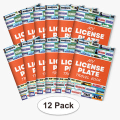 Jazzoo license plate game child placing sticker during car ride for learning and fun.
