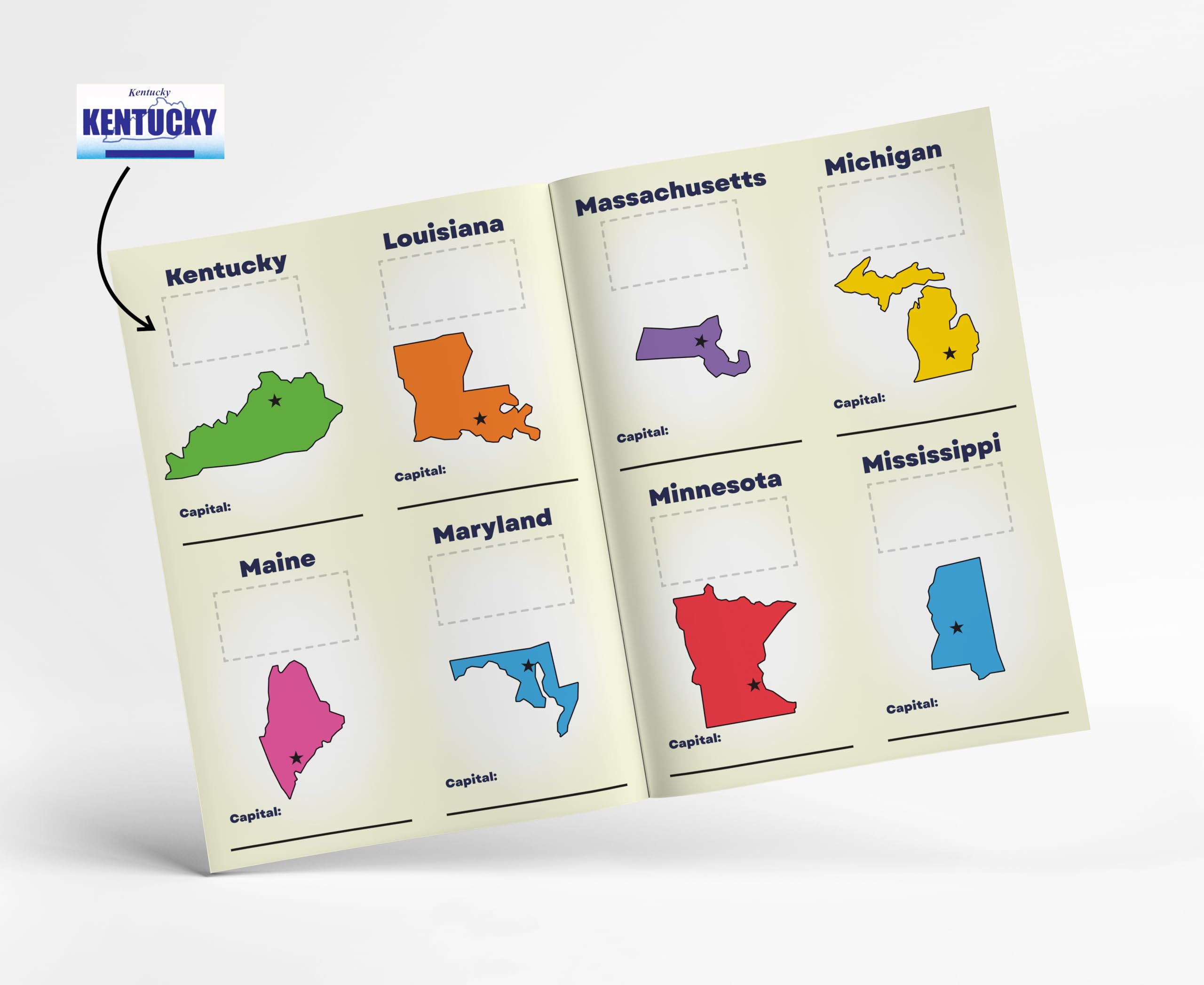 Jazzoo license plate game compact travel activity, easy to store in the car.
