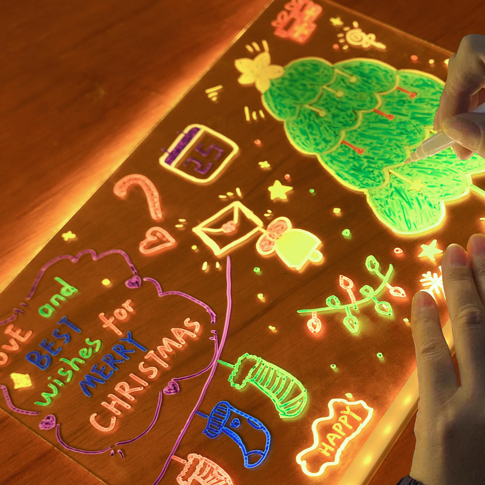 Close view of transparent acrylic writing surface on JBEIY board