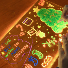 Close view of transparent acrylic writing surface on JBEIY board