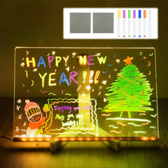 JBEIY LED note board with color glow for nighttime visibility and messaging