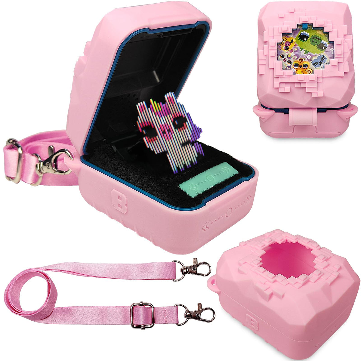 JCHPINE Bitzee Magicals silicone case pink with protective sleeve and grip