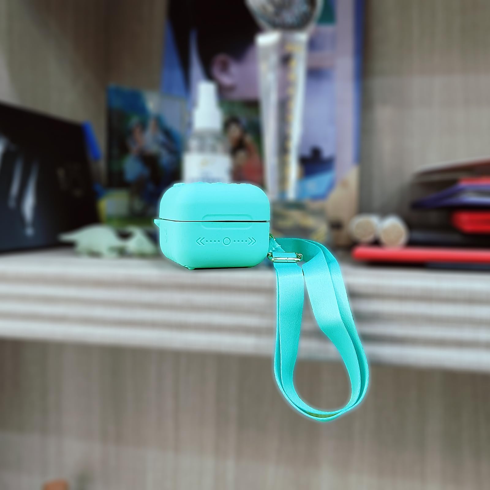 JCHPINE Bitzee teal silicone case keeps your device protected on the go.