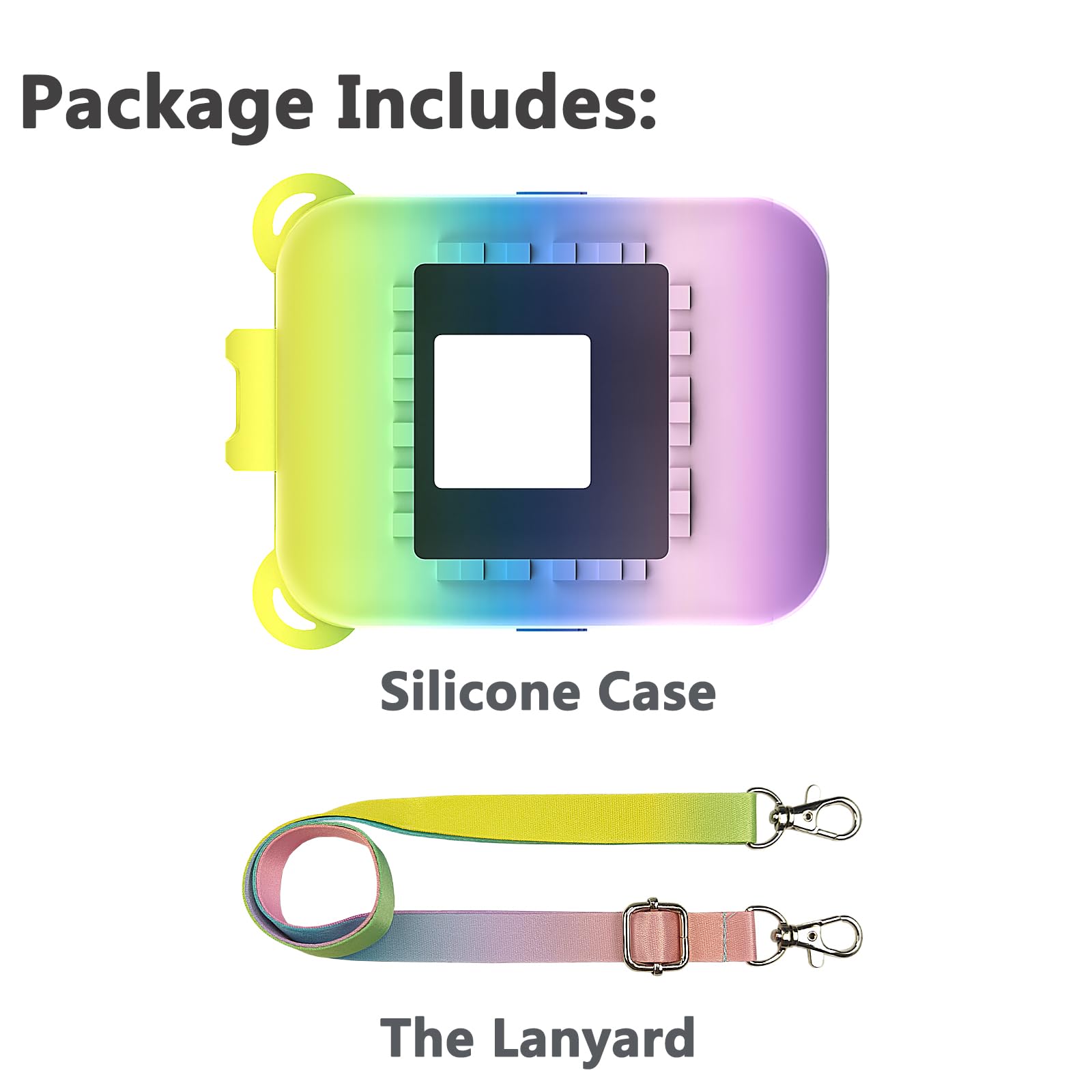 JCHPINE silicone cover with lanyard for Bitzee, easy carrying.