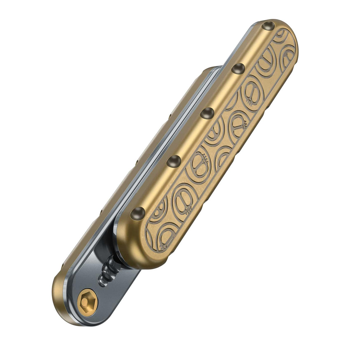 JC JIUCHUANG EDC slider bronze close-up of smooth hand-feel for focus.