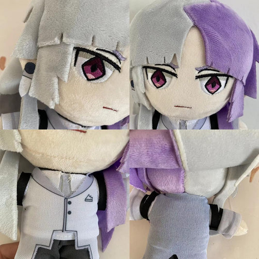 JCvCX plush figure side view showing purple-gray hair design
