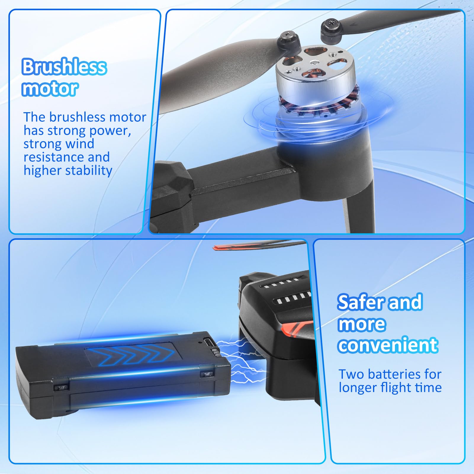Jdfdexc drone dual batteries extend flight up to 26 minutes