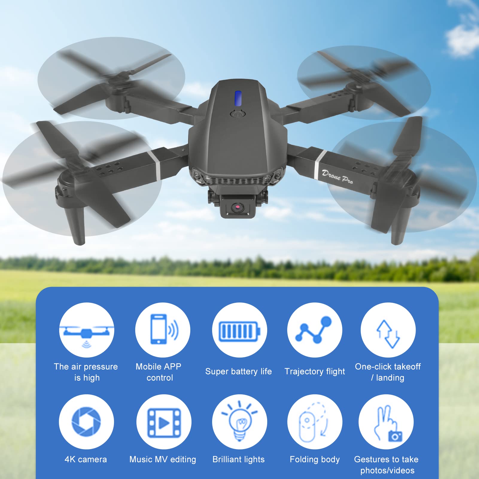 Jdfdexc mini drone altitude hold keeps shots steady during casual flights