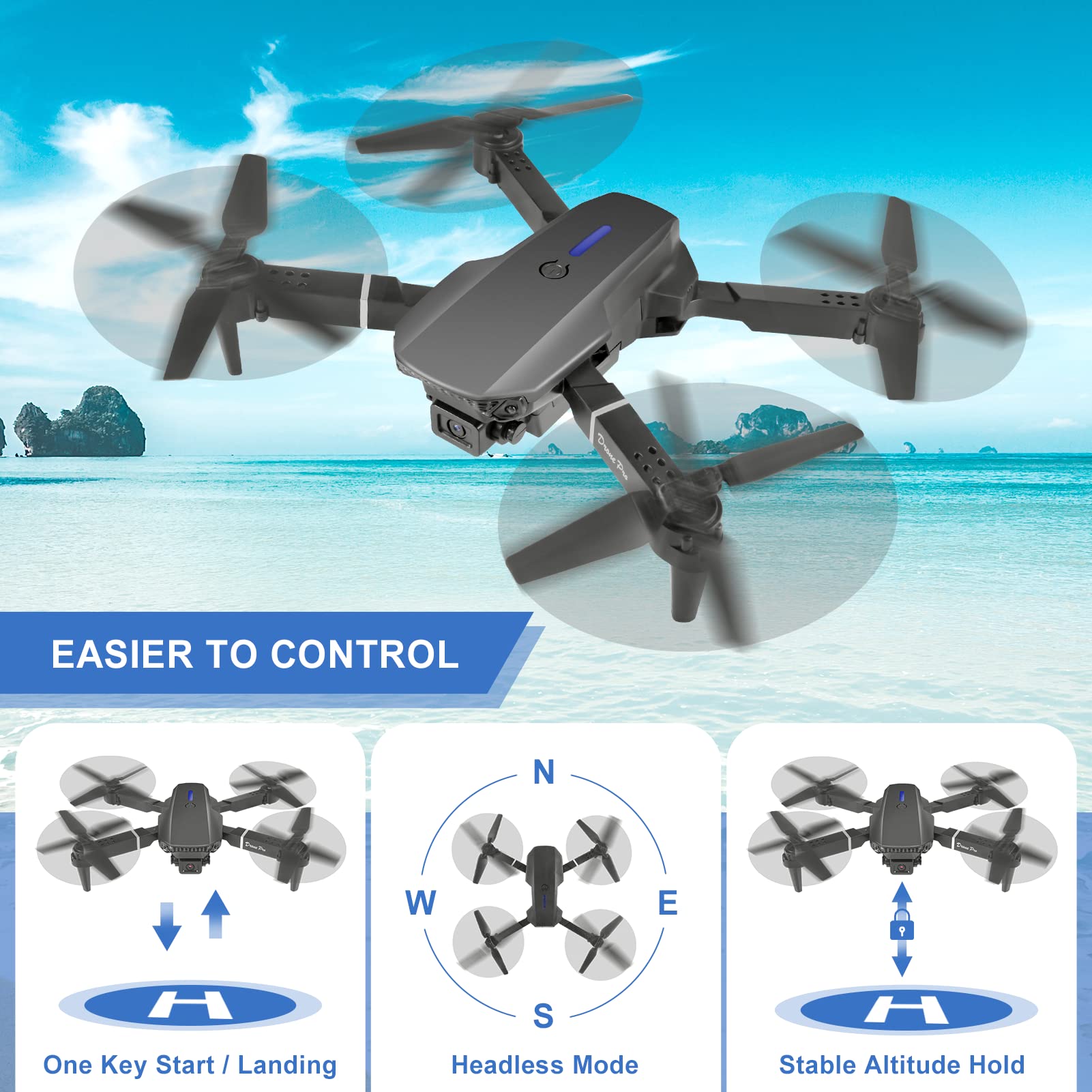 Jdfdexc mini drone gesture selfie enables hands-free photos from unique angles