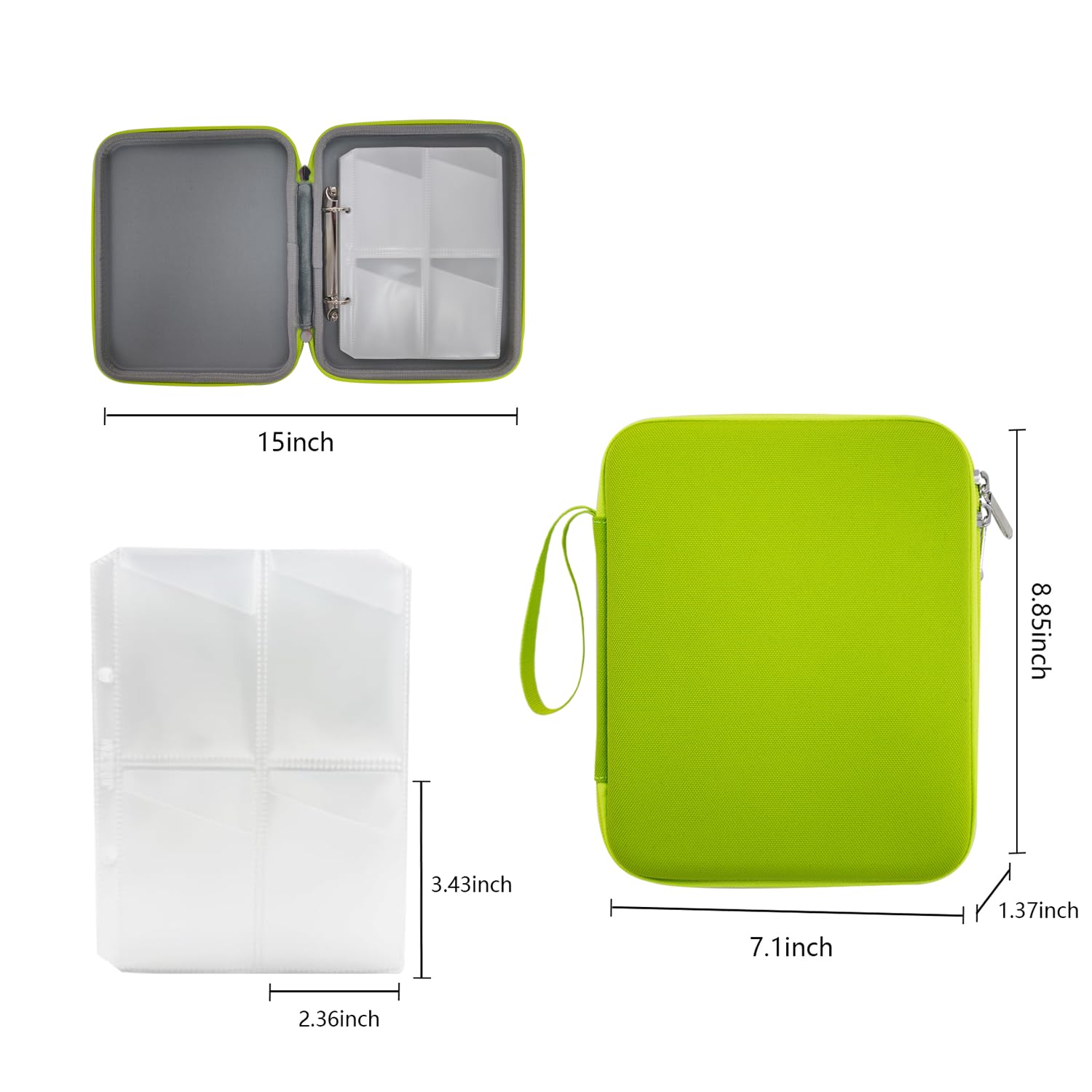 JDSZM Yoto card case with double zippers enables secure, easy closing
