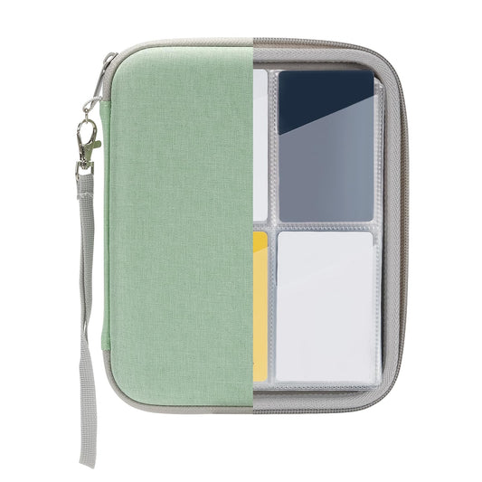 Jeachan card case angled sleeves promote easy card access for kids