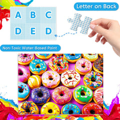Jeacirio 100-piece desserts puzzle engages problem-solving and fine motor skills.