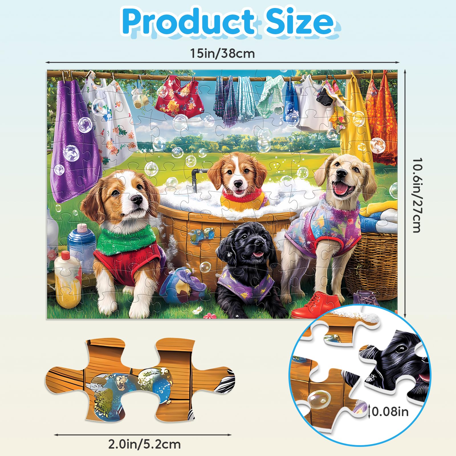 Jeacirio-4-pack-100-piece-puzzles-box showcases sturdy packaging suitable for gifting.