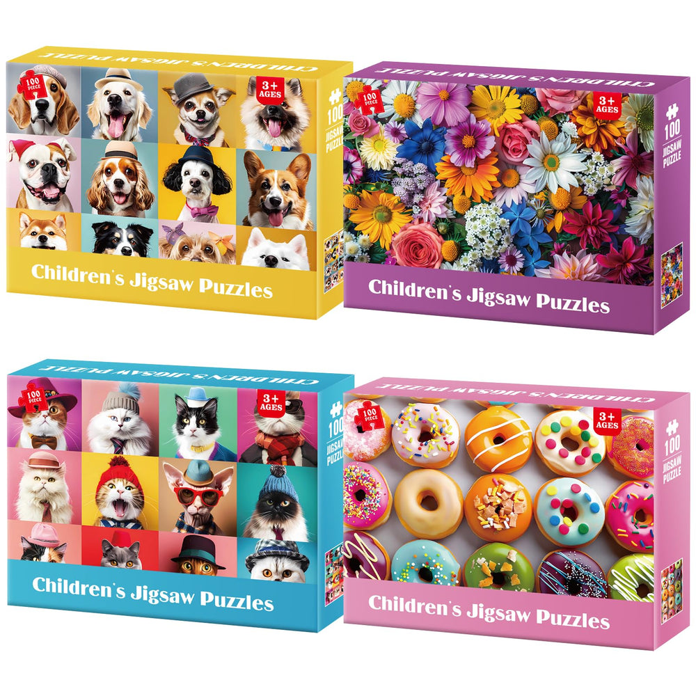Jeacirio dogs puzzle image engages kids and adults during family time with bright, vivid colors.