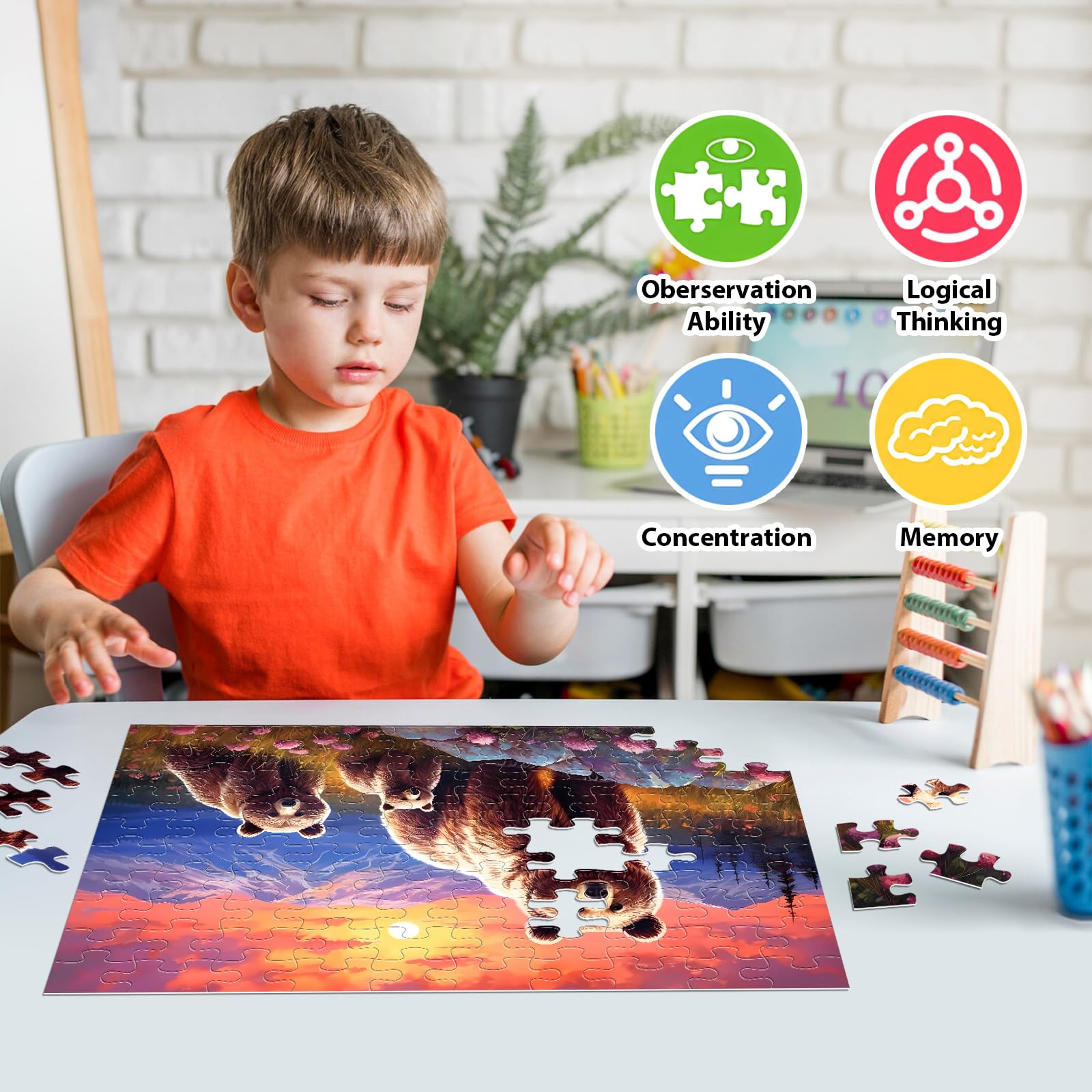 Jeacirio puzzles crafted from environmentally friendly, non-toxic materials.