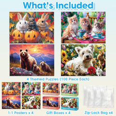 Jeacirio large-piece puzzles designed for children aged 4 to 6.