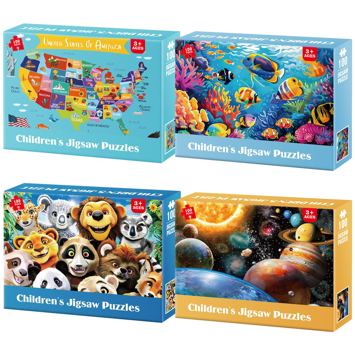 Jeacirio Nature Creatures puzzle cover invites cooperative family play and color recognition.