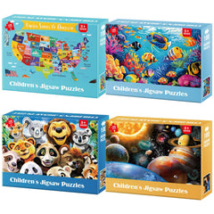 Jeacirio Nature Creatures puzzle cover invites cooperative family play and color recognition.