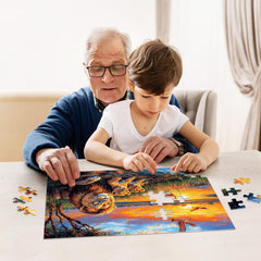 Jeacirio Owls 100-piece puzzle enhances concentration during quiet time.