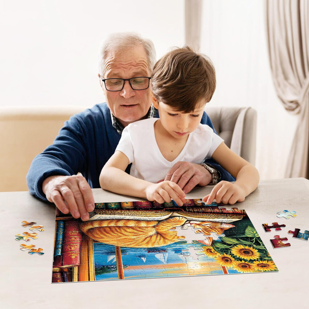 Jeacirio panda puzzle 100-piece set fosters color recognition and patience.