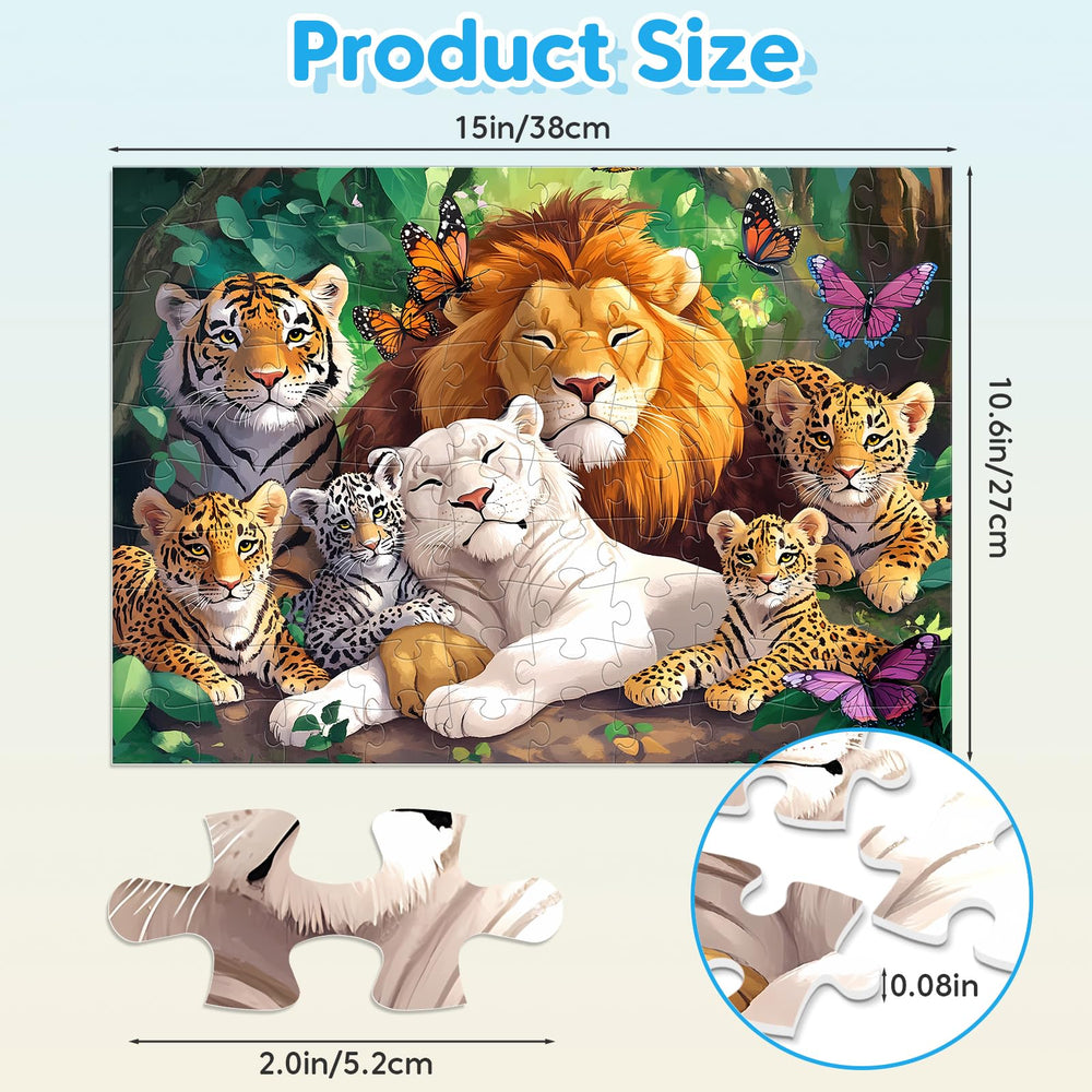 Jeacirio Elk Puzzle from Wild Animals set aiding spatial reasoning during family play