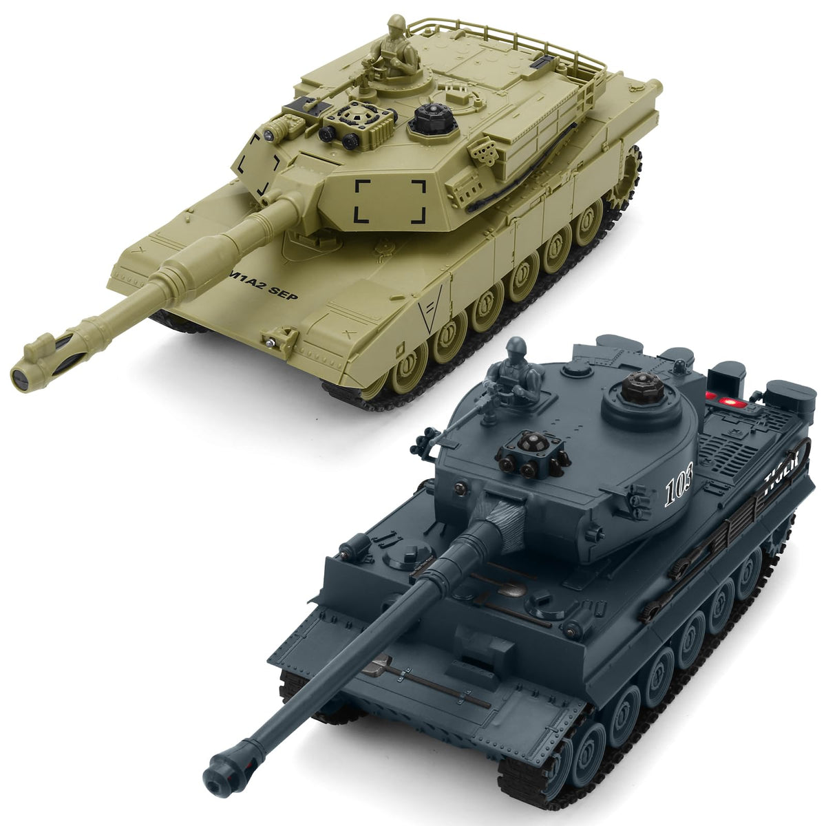 JECAURS RC Battle Tank Set box packaging, perfect for gifting and display.