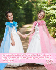 Jecery Princess Cape Adjustable Length: easy-to-tie design for comfortable, snug wear.