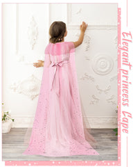Jecery Princess Cape Sky Blue: lightweight shimmer cape ideal for birthday party costumes.