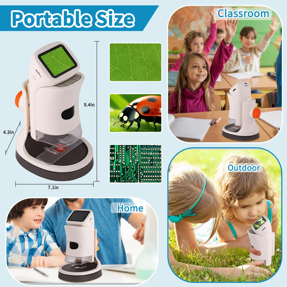JECONE Three modes support portable, live observation, and tabletop viewing.