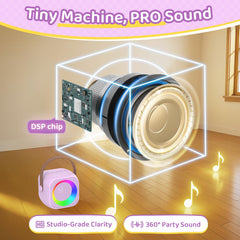 Jeefu Karaoke Machine with six lighting modes enhancing party vibes