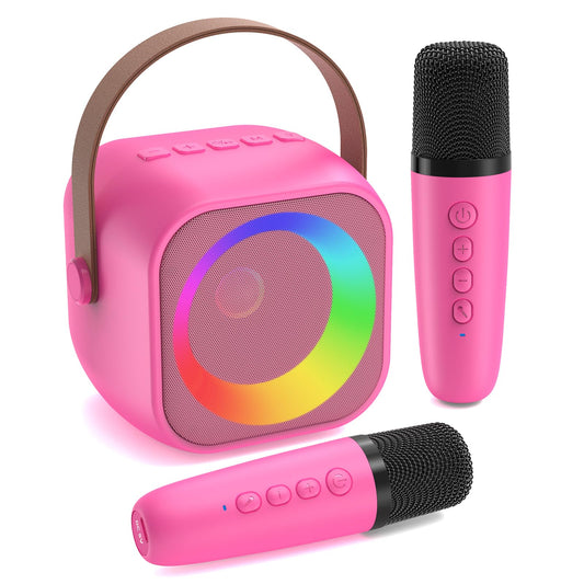 Jeefu karaoke machine kids front view with portable design for home singing fun