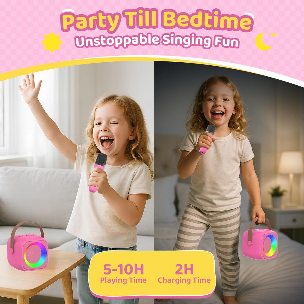 Jeefu karaoke machine shown at a kids party scene for family fun