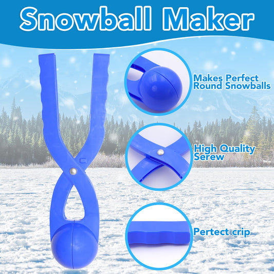 JEEFUD snowball maker blue with ergonomic handle for comfortable kid-friendly snowball fights.