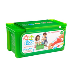 Jelly Blox colorful blocks for creative building and imaginative play.