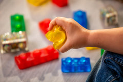Jelly Blox safety-first design reduces impact from stepping on blocks and is easy to clean.