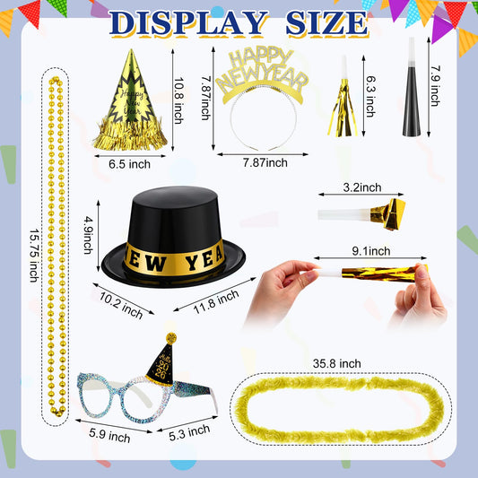 JellyArch 204pcs paper glasses with 2026 print for vibrant selfies