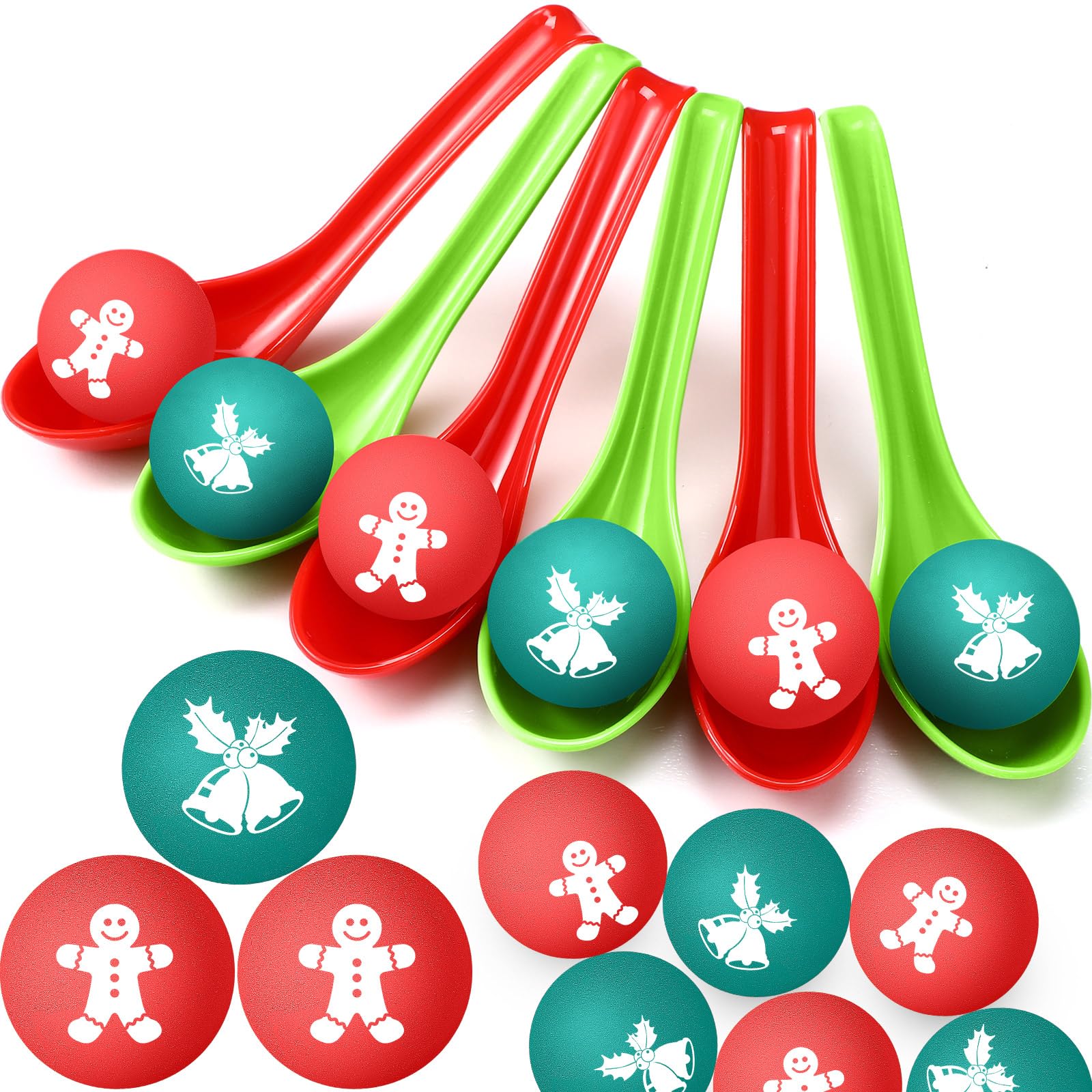 JellyArch Christmas spoons for a fun family relay game.