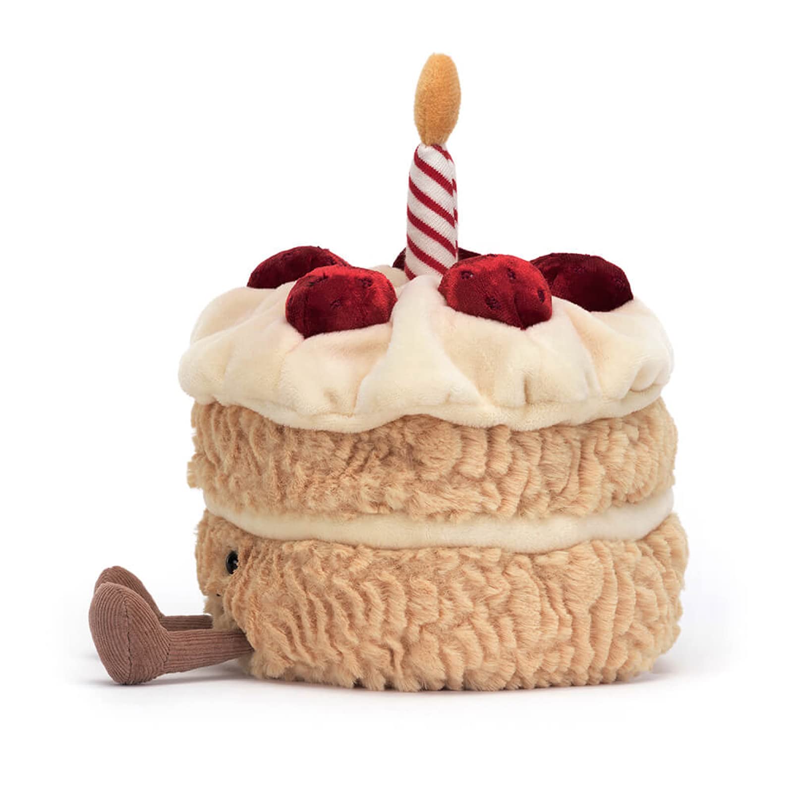 Jellycat Amuseables Birthday Cake two-layer texture resembles buttercream