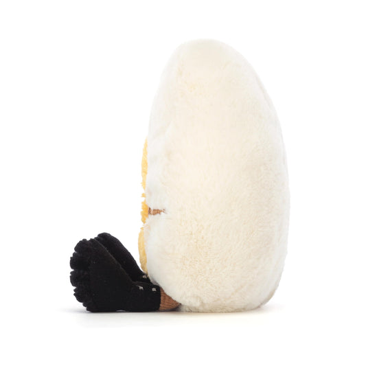 Jellycat Amuseables Boiled Egg Chic boots highlight for stylish play