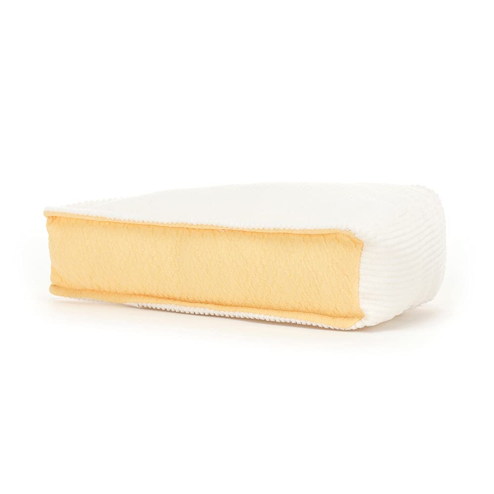 Jellycat Amuseables Brie Cheese Plush hug-ready pose inviting gentle cuddles.