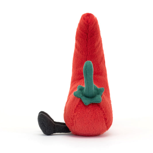 Close-up of the chilli pepper's fiery red fur for vibrant visual appeal