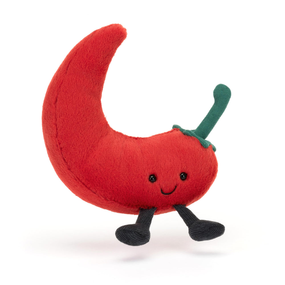 Chilli Pepper Amuseables in a seated pose on a shelf