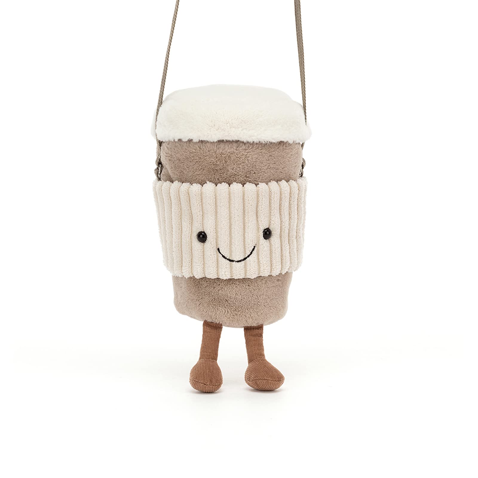 Jellycat Amuseables Coffee-To-Go Bag compact size fits phone and keys