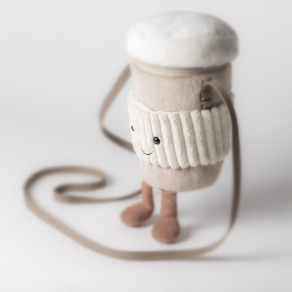 Jellycat Amuseables Coffee-To-Go Bag lightweight and playful for outings