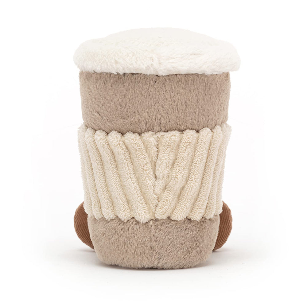 Jellycat Amuseables Coffee-to-Go latte fur texture detail