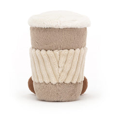 Jellycat Amuseables Coffee-to-Go latte fur texture detail