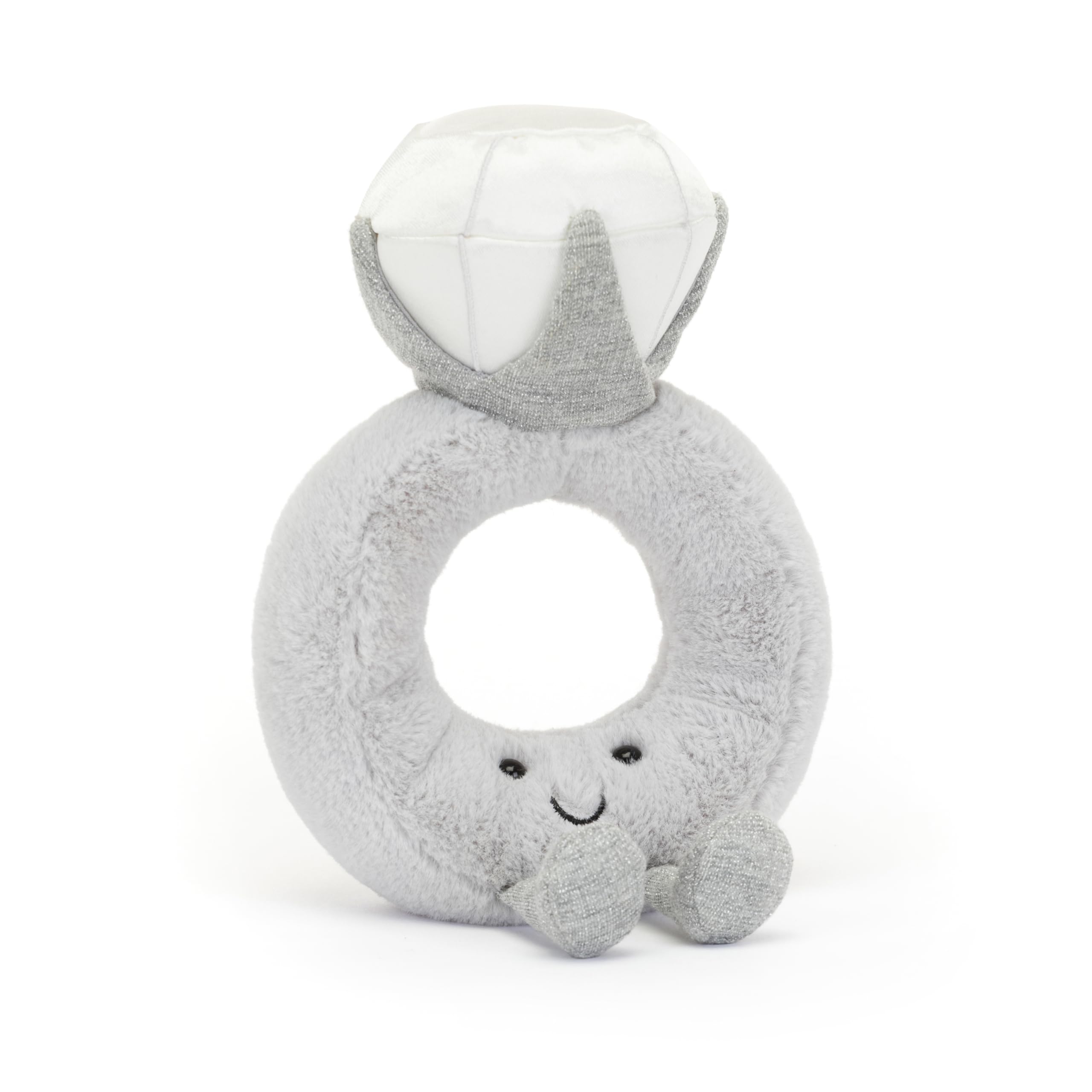 Jellycat Amuseables Diamond Ring plush with satin diamond for stylish gifting