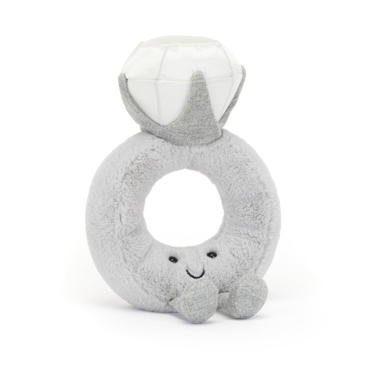 Jellycat Amuseables Diamond Ring plush with satin diamond for stylish gifting
