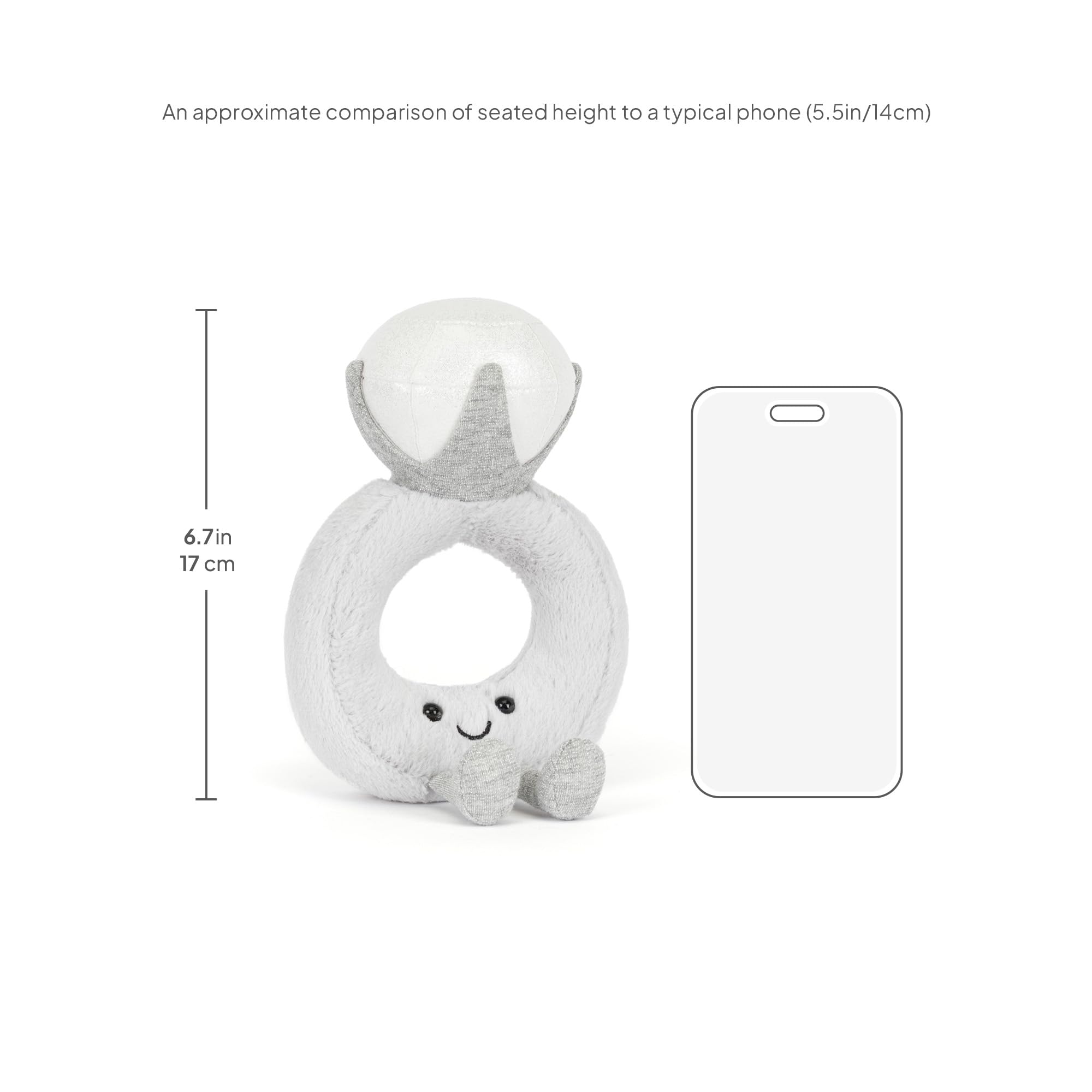 Premium materials deliver lasting softness in Jellycat Amuseables Diamond Ring