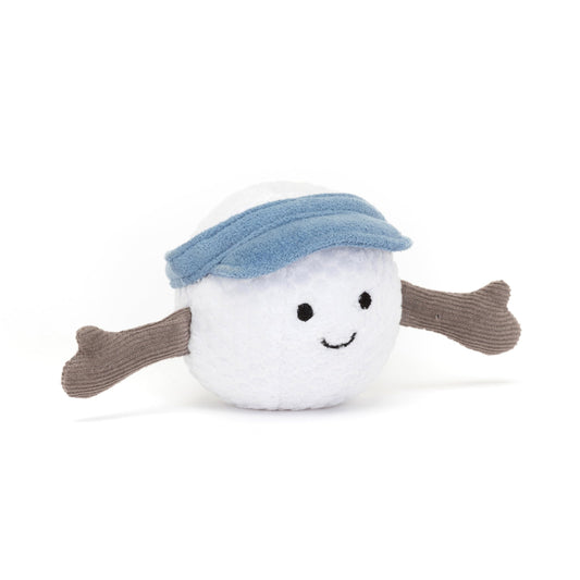 Jellycat Amuseables Golf Ball face, bright and friendly for playful decor